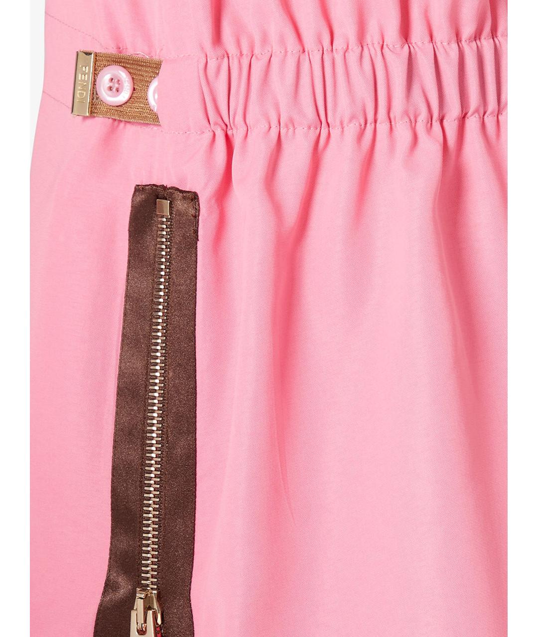 FENDI Розовая вискозная юбка миди, фото 3