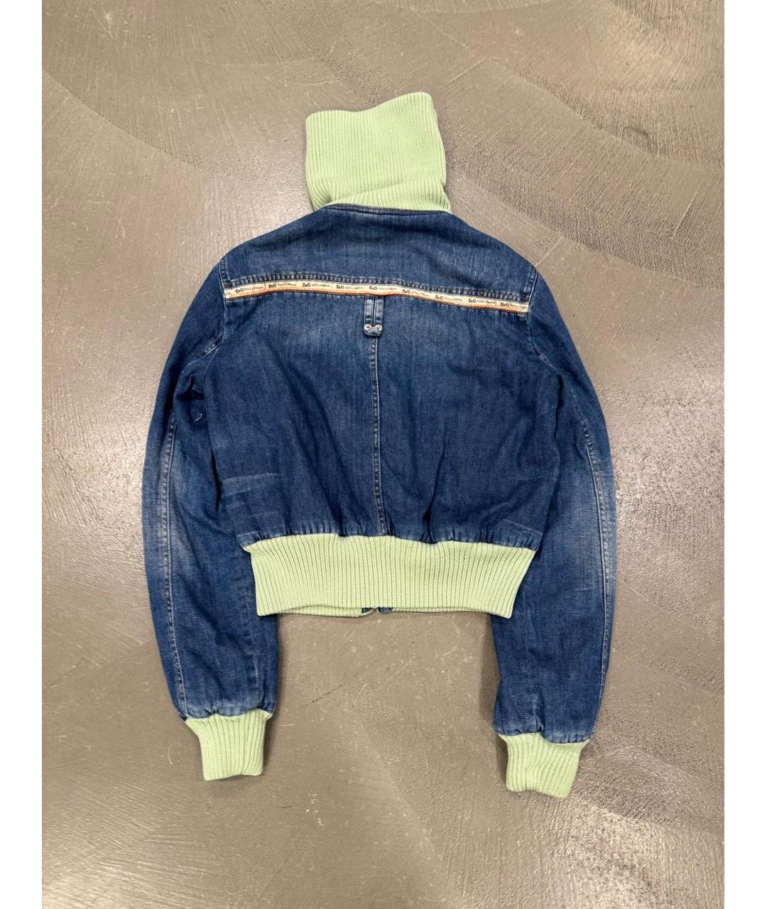 DOLCE&GABBANA Темно-синяя деним куртка, фото 5