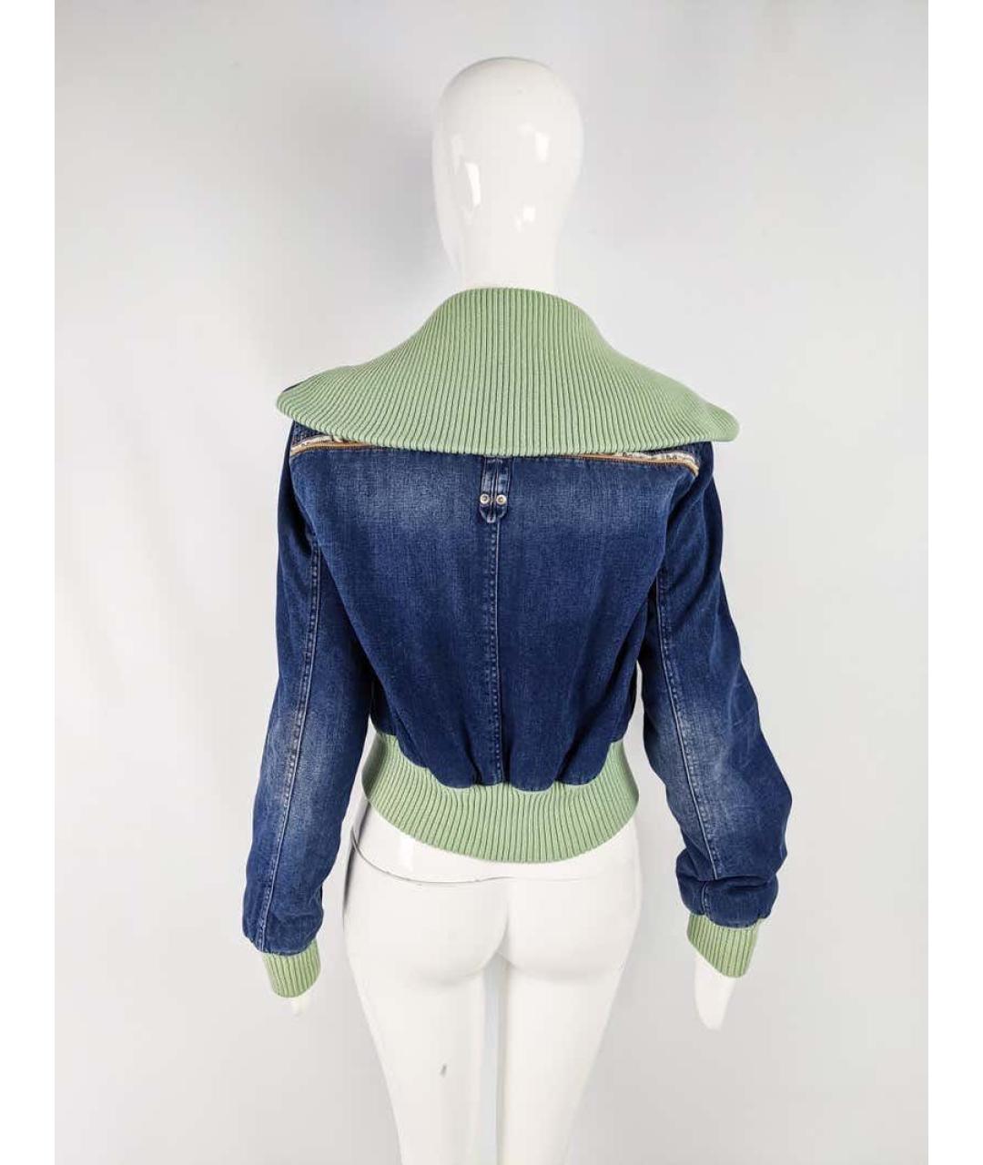 DOLCE&GABBANA Темно-синяя деним куртка, фото 4