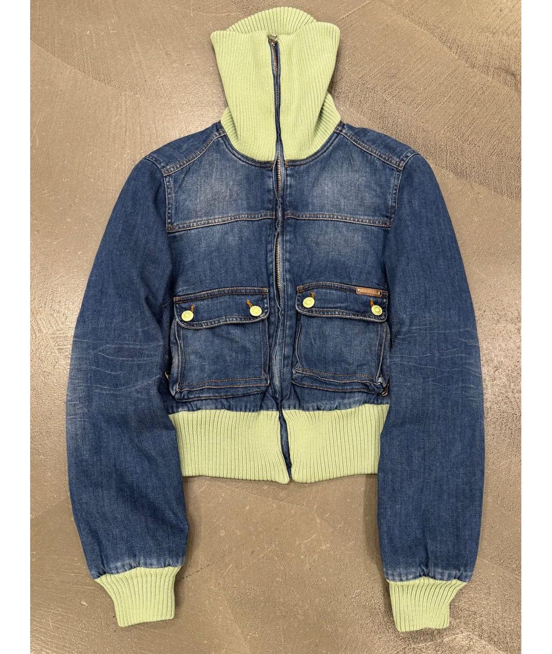 DOLCE&GABBANA Темно-синяя деним куртка, фото 2