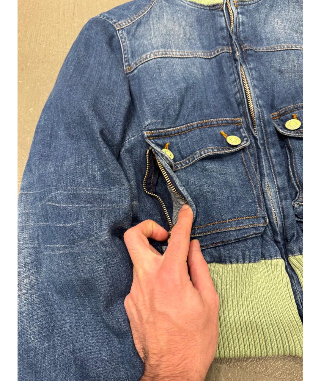 DOLCE&GABBANA Темно-синяя деним куртка, фото 8