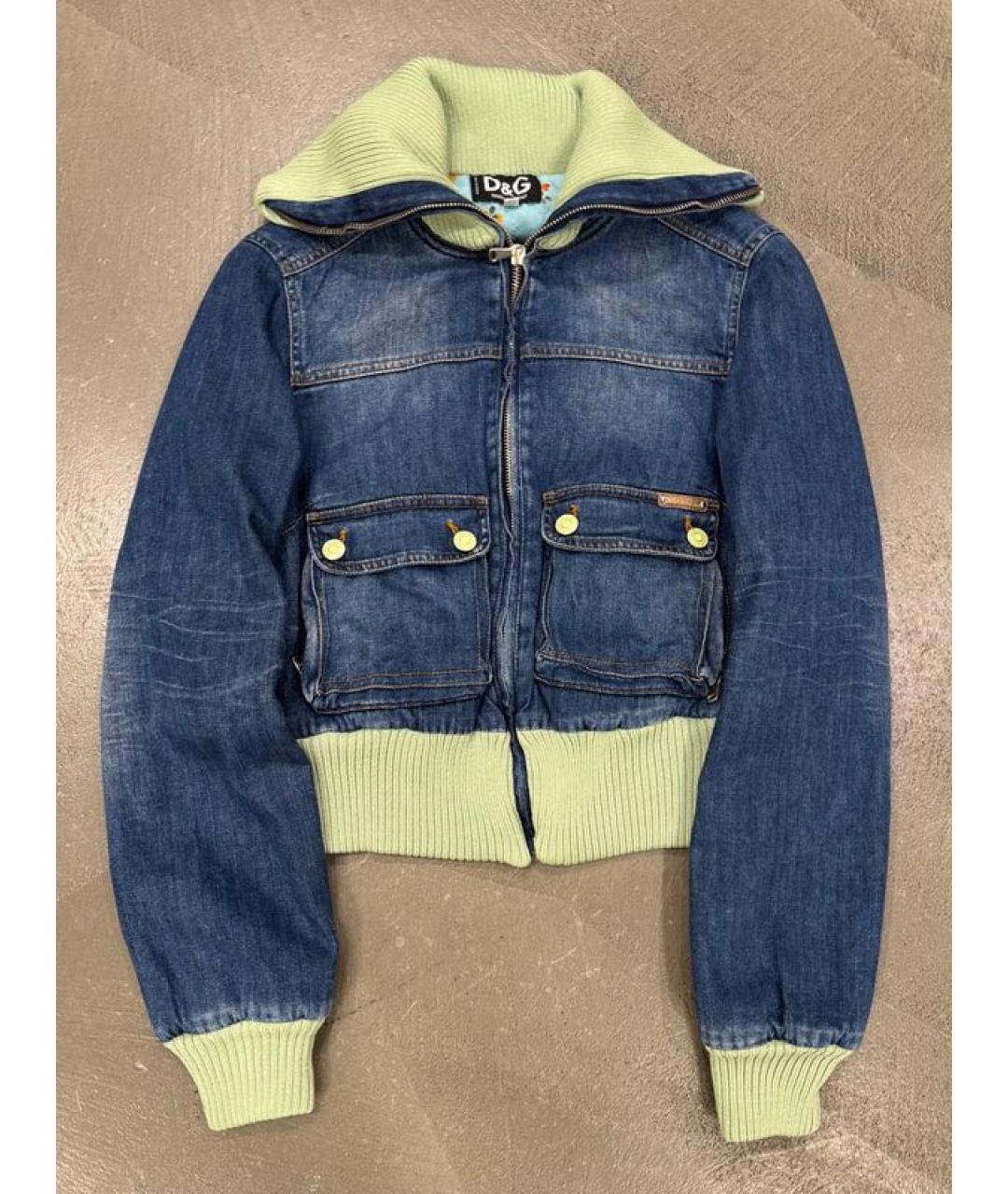 DOLCE&GABBANA Темно-синяя деним куртка, фото 9