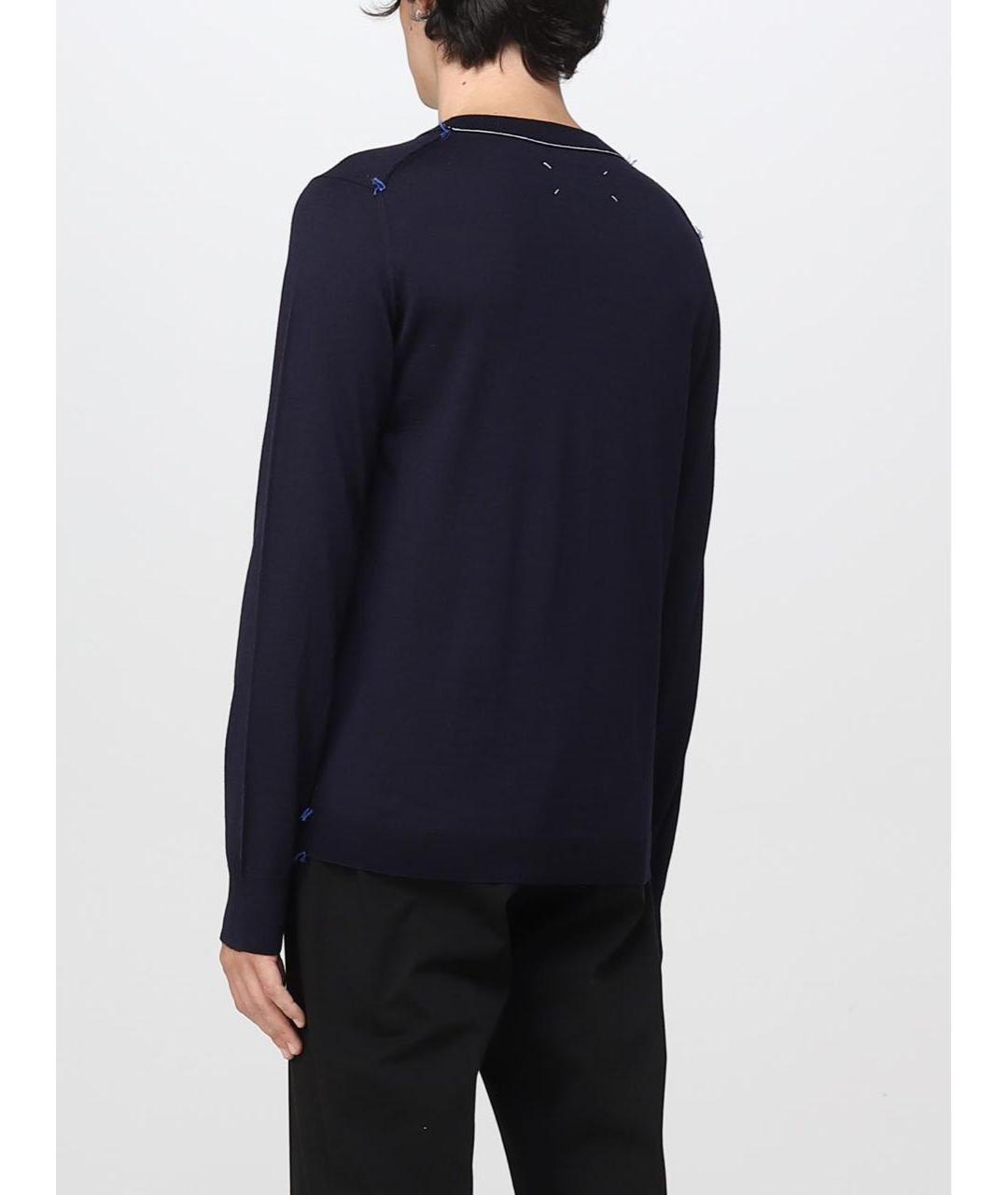 MAISON MARGIELA Темно-синий шерстяной джемпер / свитер, фото 7