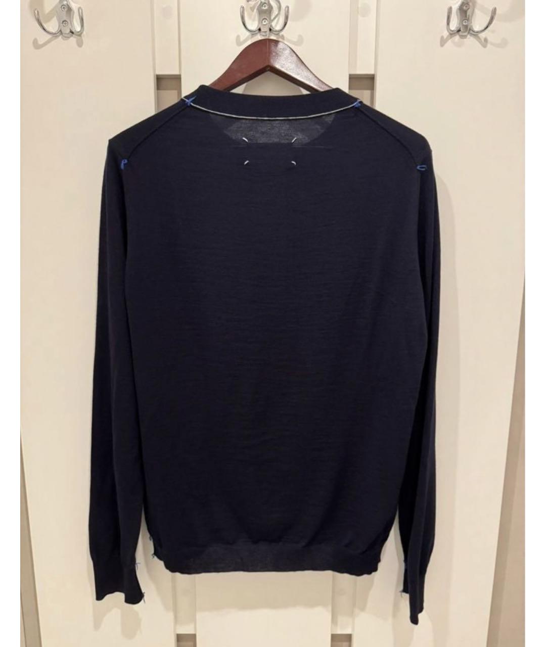 MAISON MARGIELA Темно-синий шерстяной джемпер / свитер, фото 2