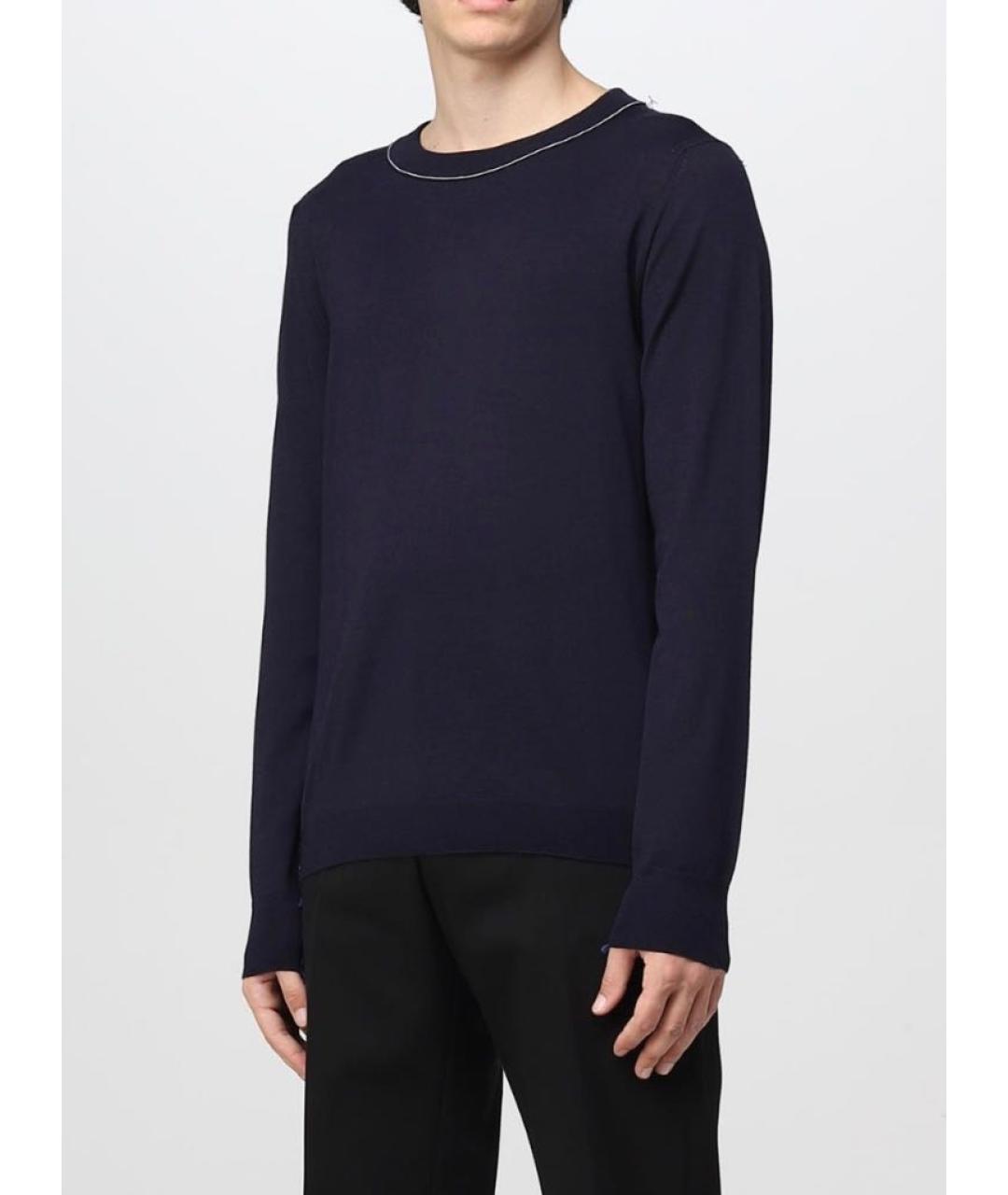 MAISON MARGIELA Темно-синий шерстяной джемпер / свитер, фото 6