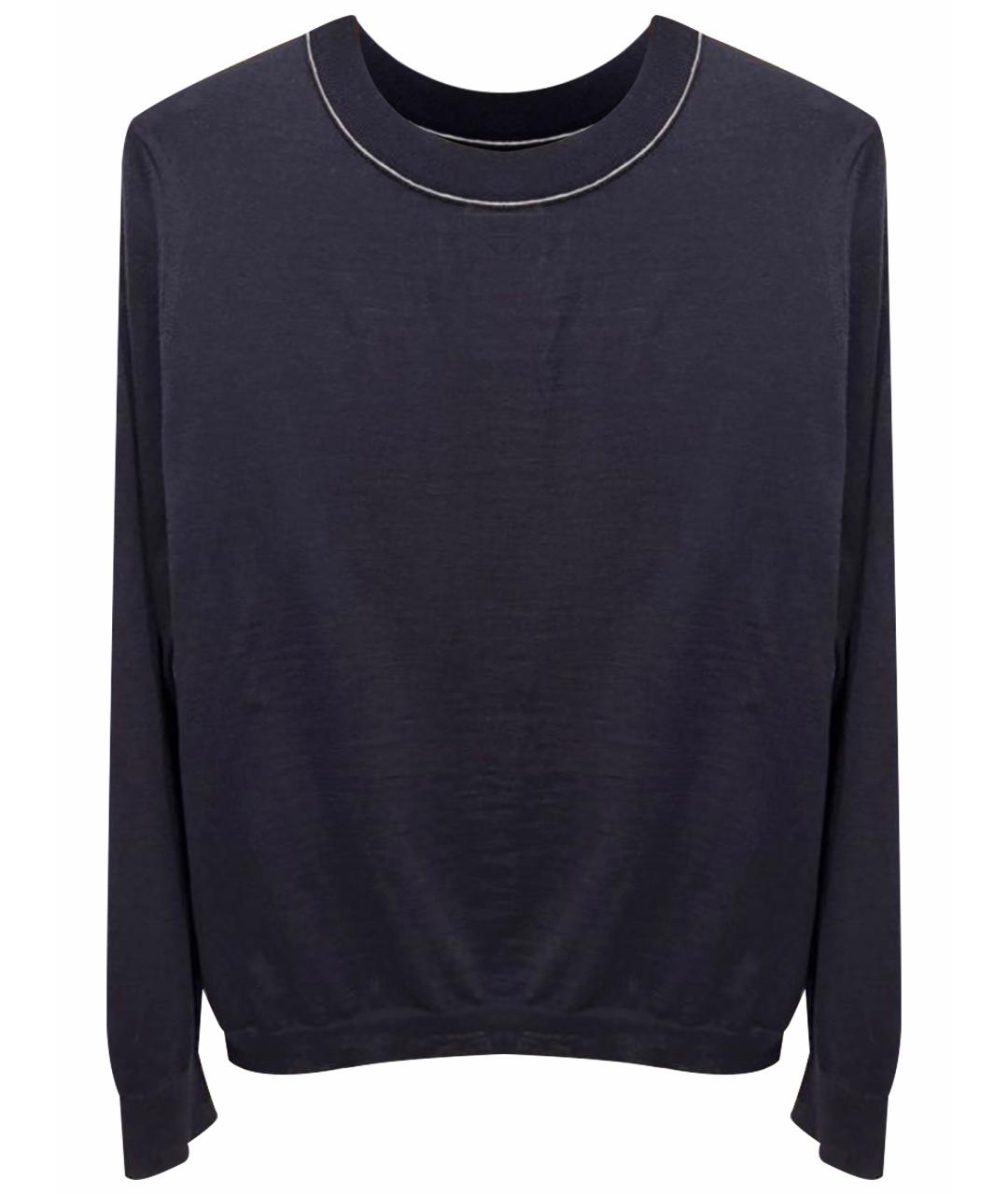 MAISON MARGIELA Темно-синий шерстяной джемпер / свитер, фото 1