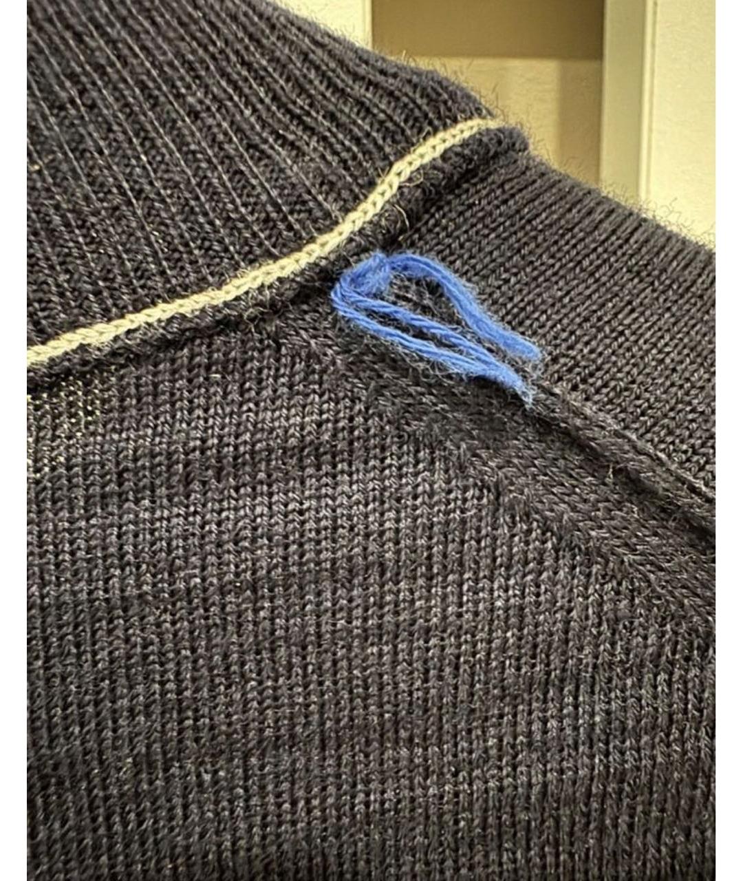 MAISON MARGIELA Темно-синий шерстяной джемпер / свитер, фото 4