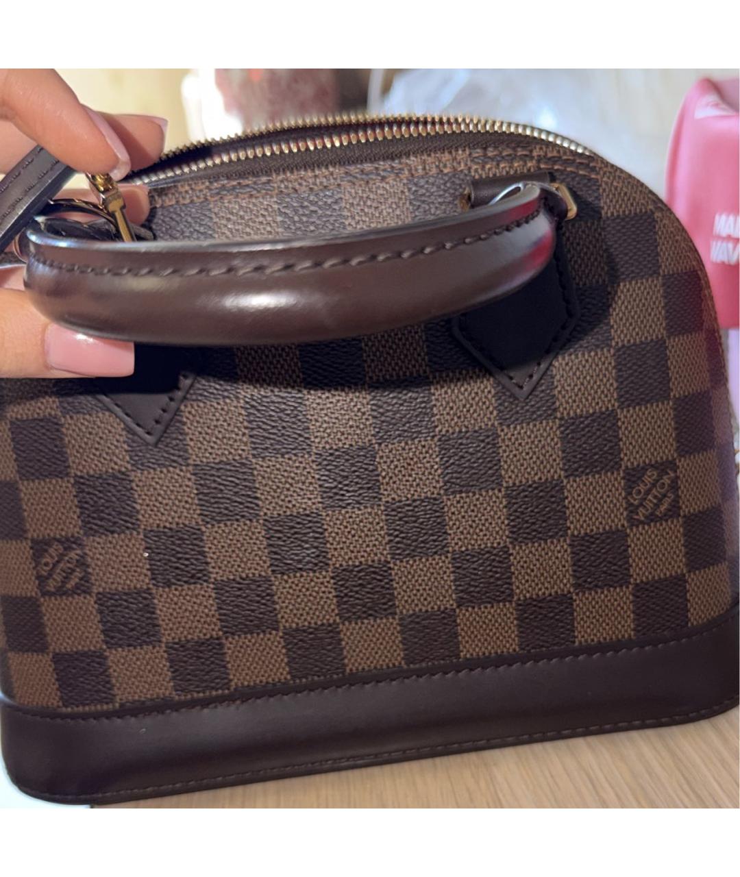 LOUIS VUITTON Коричневая сумка с короткими ручками, фото 3