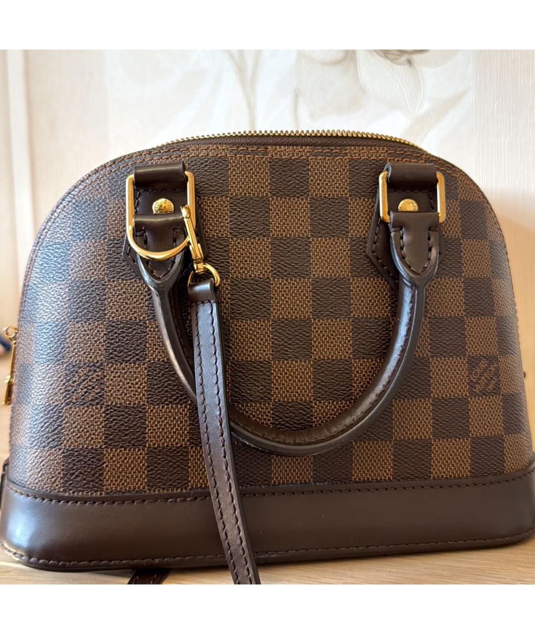 LOUIS VUITTON Коричневая сумка с короткими ручками, фото 5