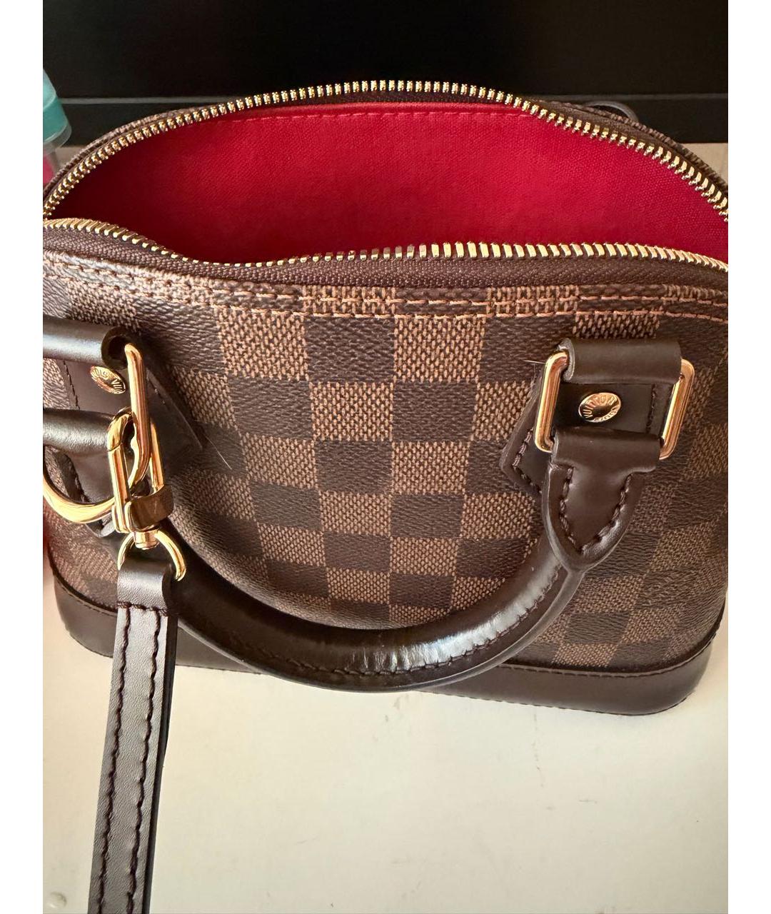 LOUIS VUITTON Коричневая сумка с короткими ручками, фото 4