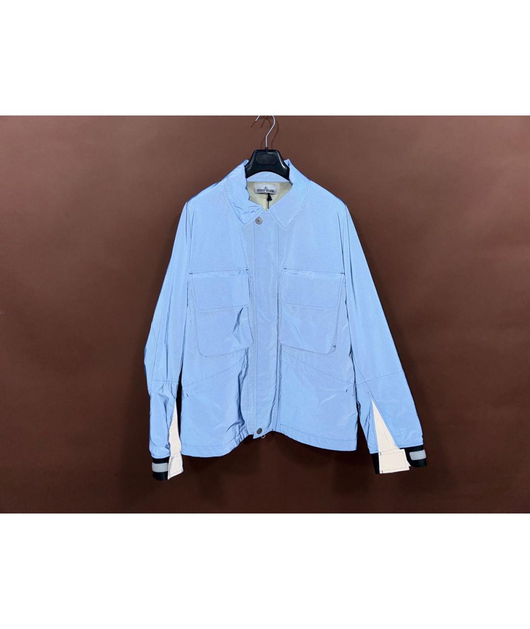 STONE ISLAND Синяя полиамидовая куртка, фото 3