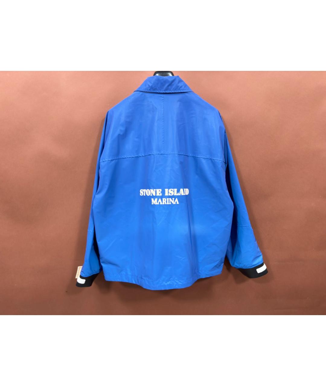 STONE ISLAND Синяя полиамидовая куртка, фото 2