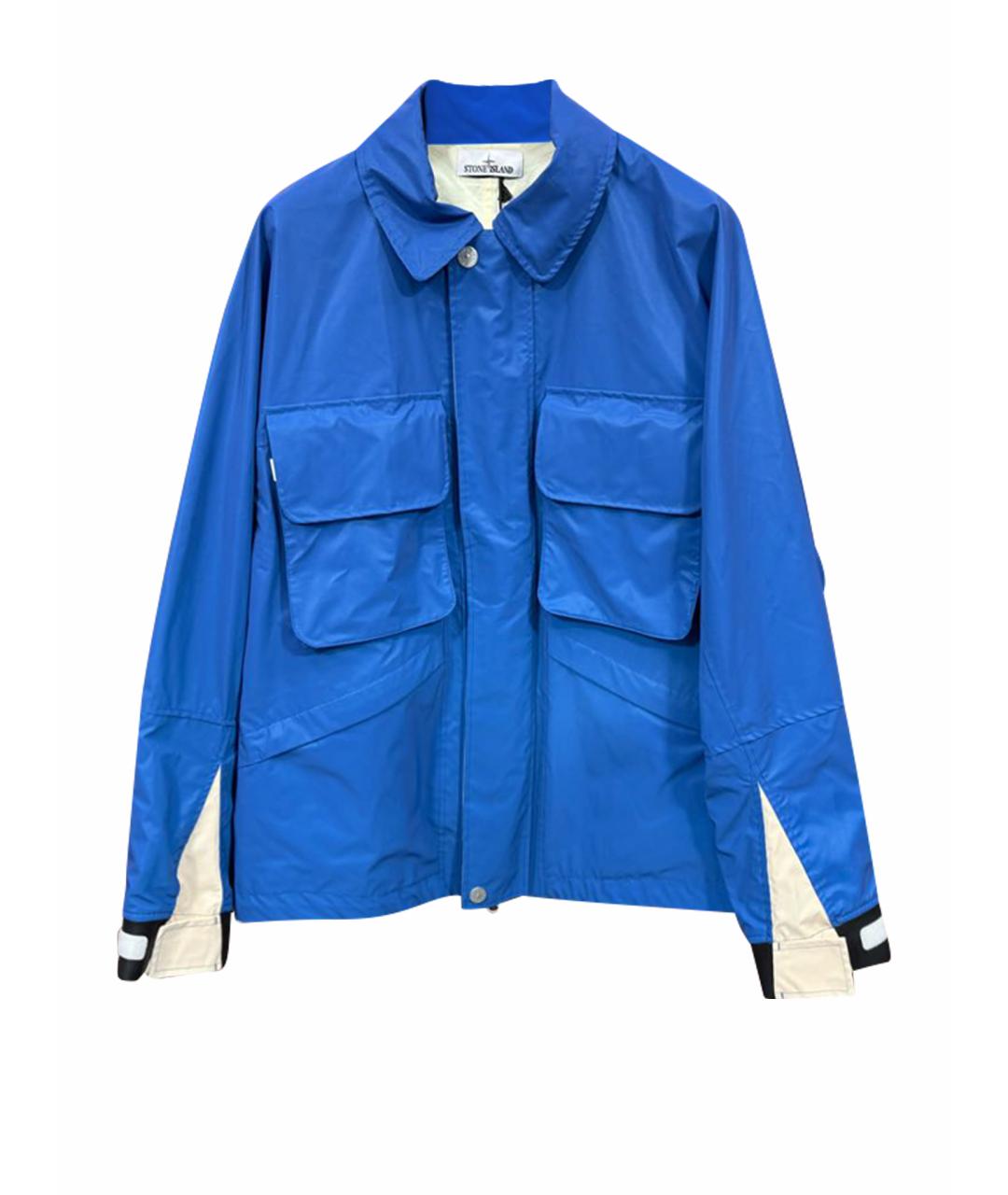 STONE ISLAND Синяя полиамидовая куртка, фото 1