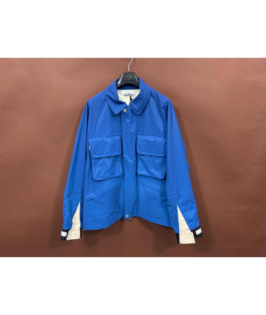 STONE ISLAND Синяя полиамидовая куртка, фото 8