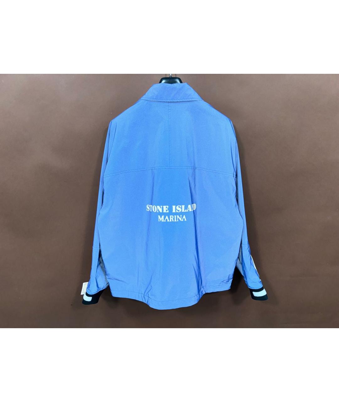STONE ISLAND Синяя полиамидовая куртка, фото 4