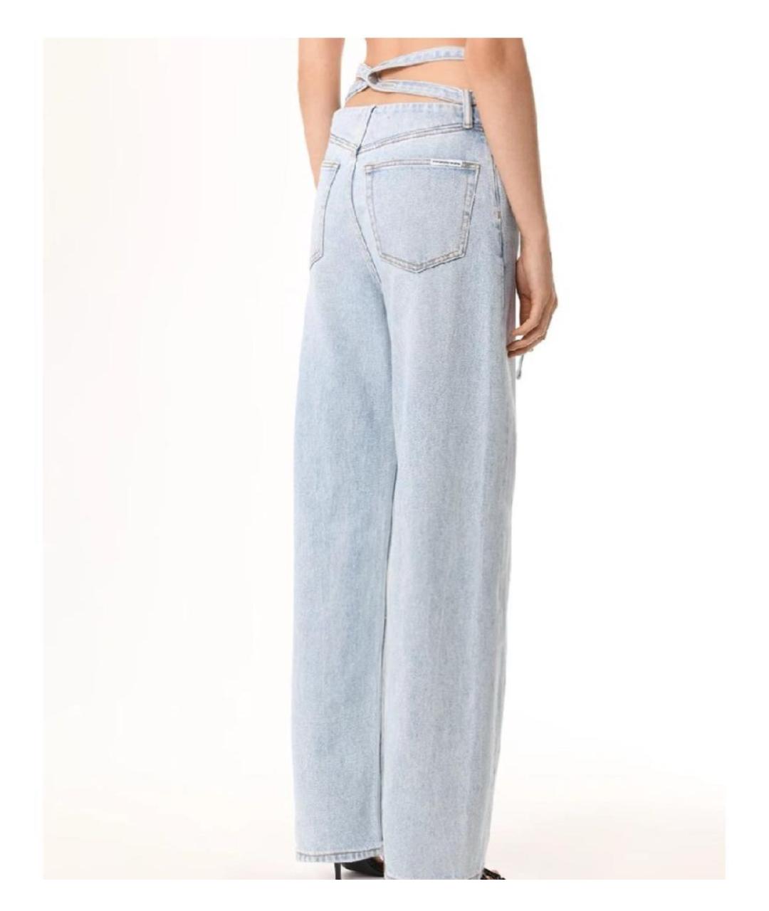 ALEXANDER WANG Голубые хлопковые прямые джинсы, фото 2