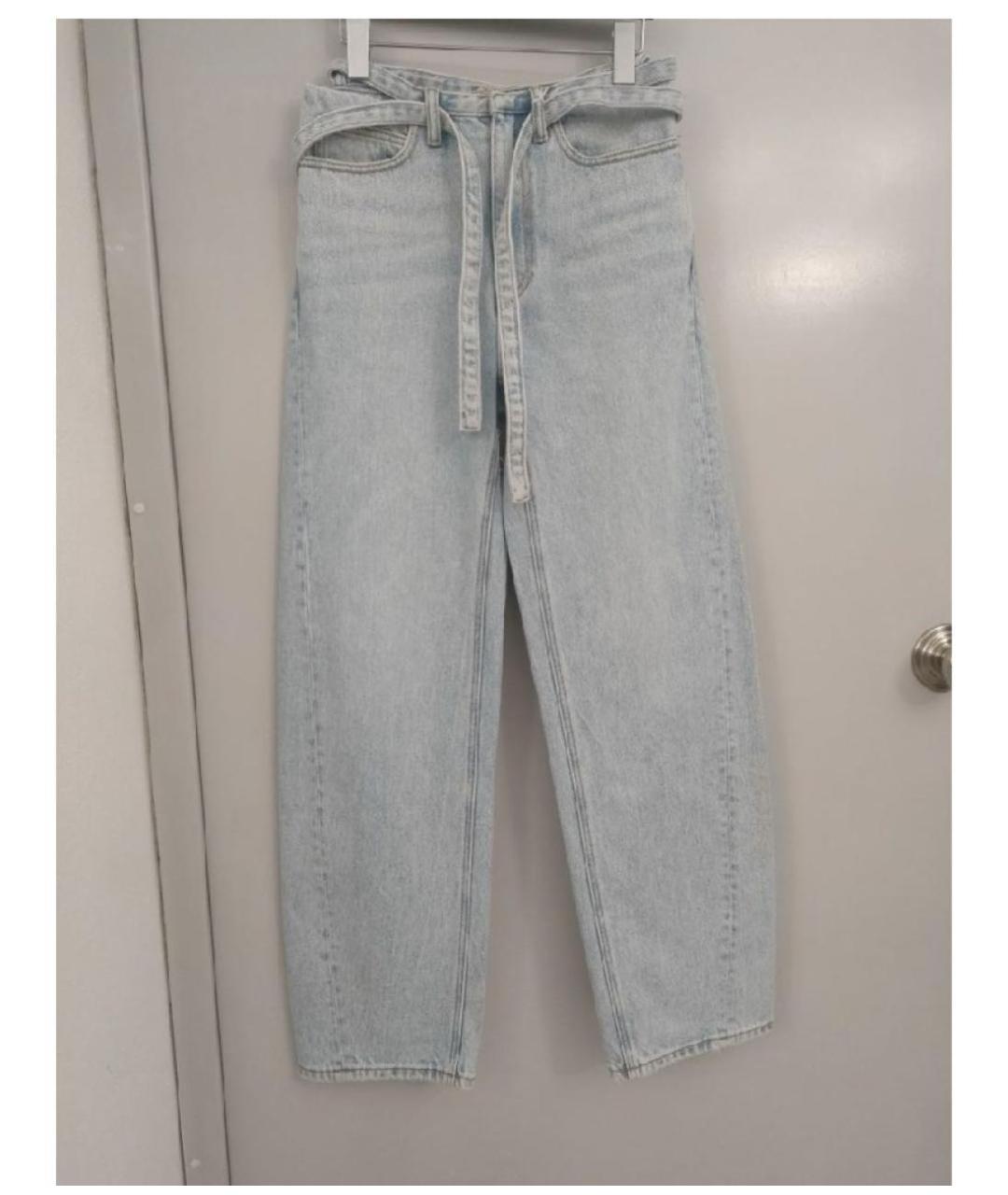 ALEXANDER WANG Голубые хлопковые прямые джинсы, фото 7