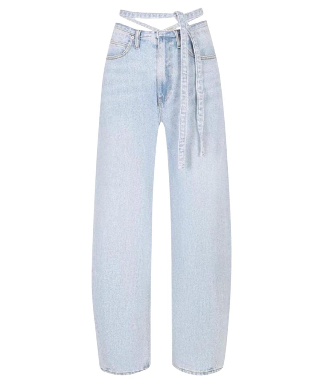 ALEXANDER WANG Голубые хлопковые прямые джинсы, фото 1