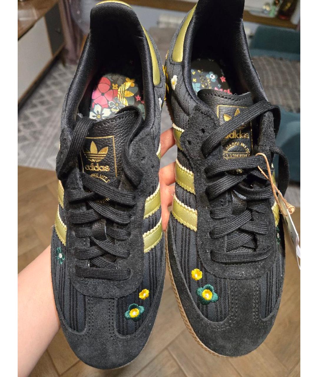 ADIDAS Черные замшевые кеды, фото 3