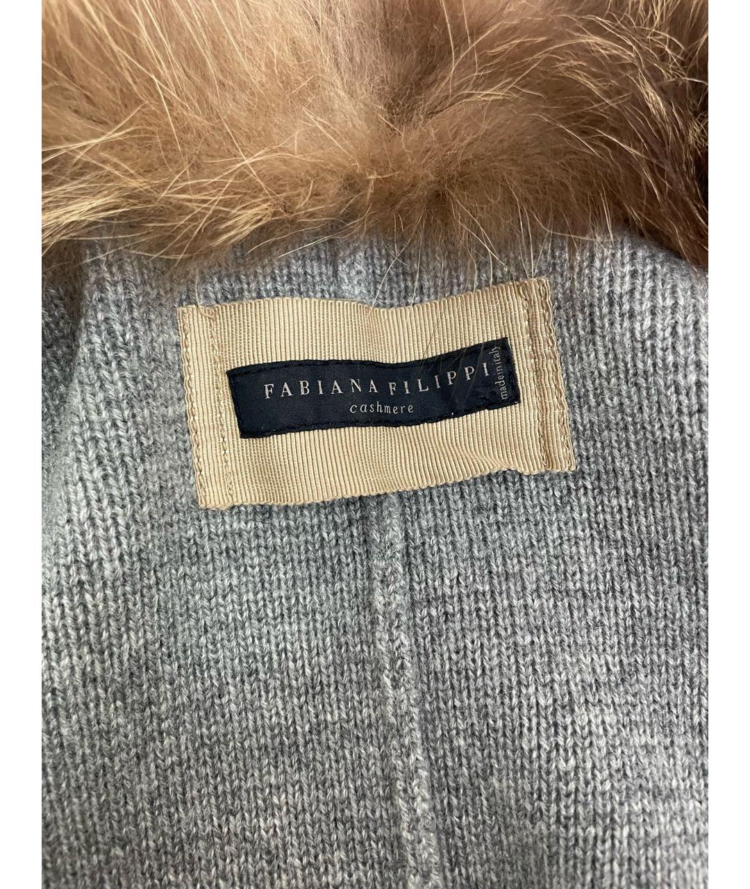 FABIANA FILIPPI Антрацитовый кашемировый кардиган, фото 3