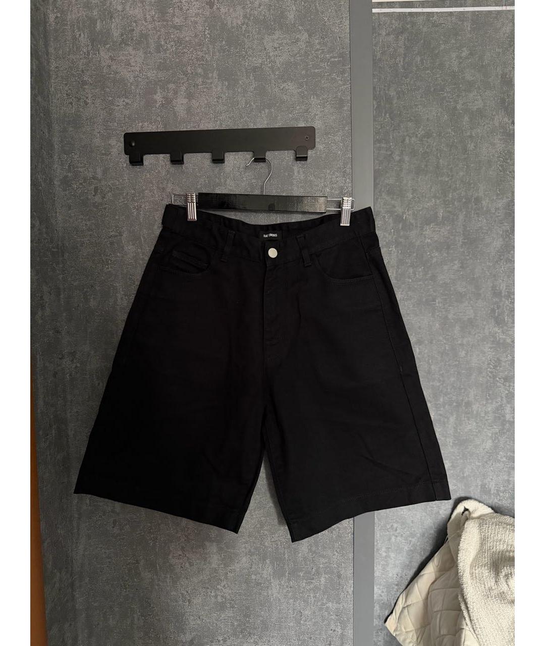 RAF SIMONS Черные деним шорты, фото 5