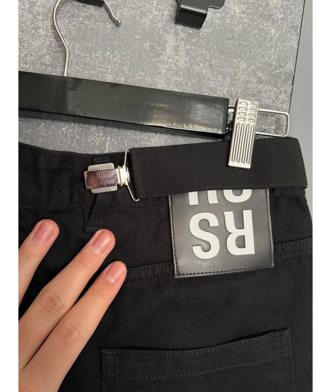 RAF SIMONS Черные деним шорты, фото 4