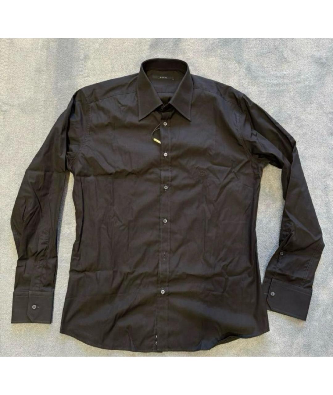 GUCCI Коричневая хлопковая кэжуал рубашка, фото 7