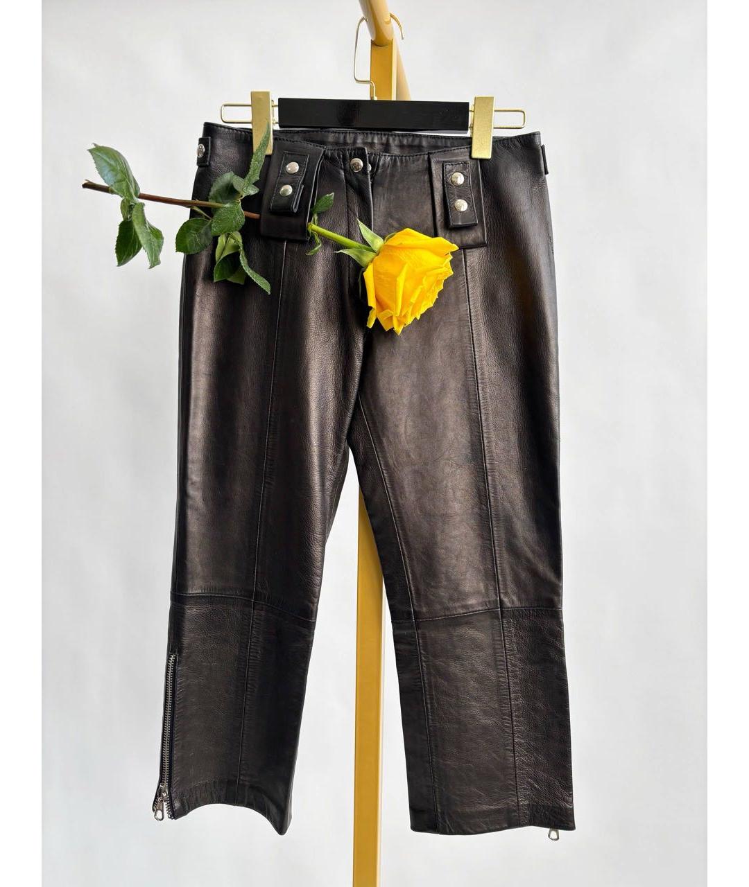 DOLCE&GABBANA Черные кожаные кюлоты, фото 3