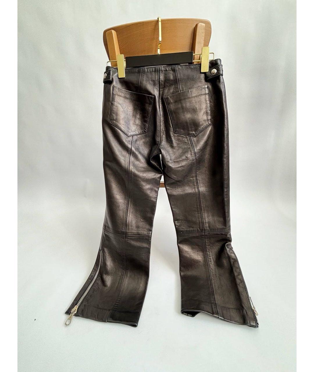 DOLCE&GABBANA Черные кожаные кюлоты, фото 2