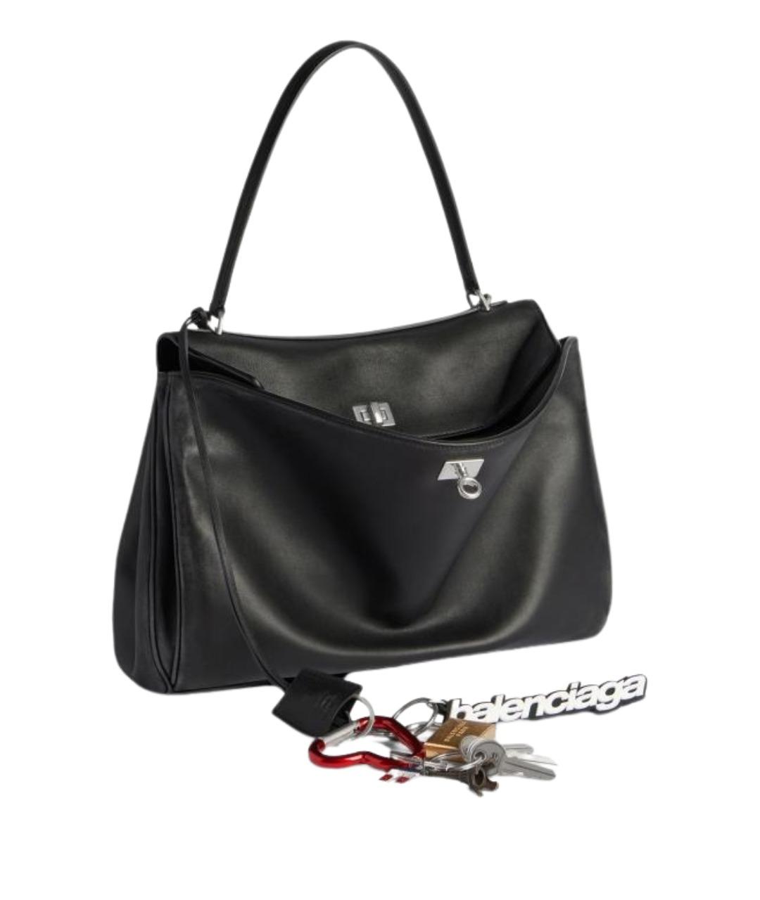 BALENCIAGA Черная кожаная сумка тоут, фото 2