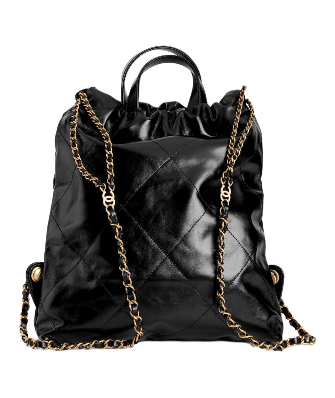 CHANEL Черный кожаный рюкзак, фото 3