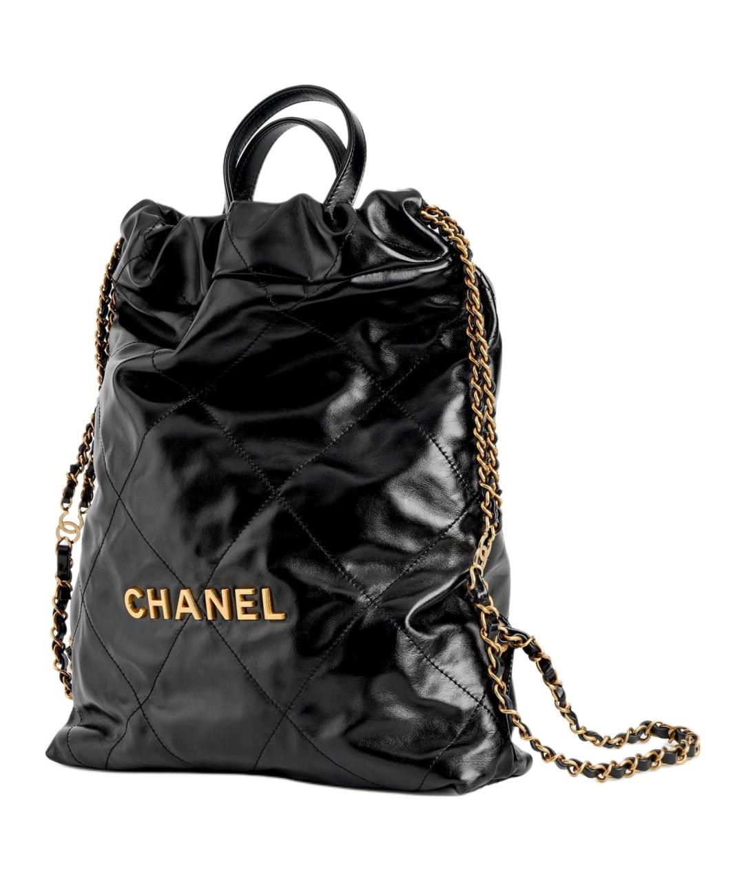 CHANEL Черный кожаный рюкзак, фото 2