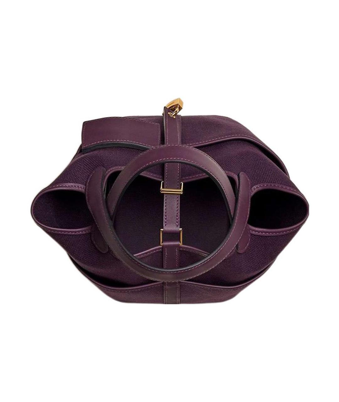 HERMES Фиолетовая кожаная сумка через плечо, фото 2