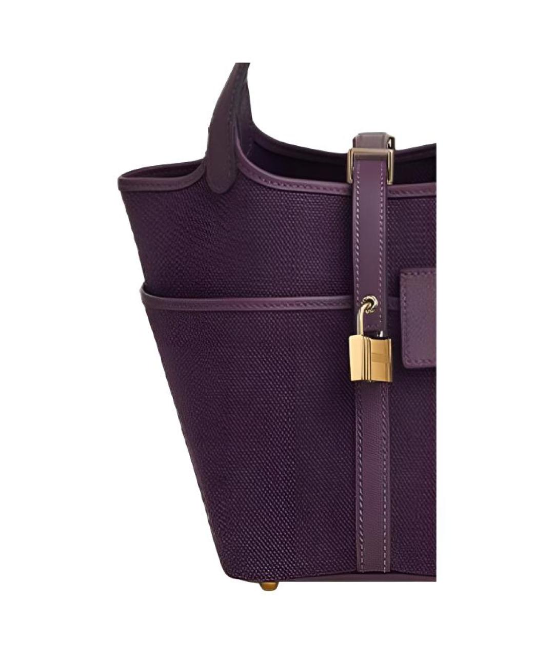 HERMES Фиолетовая кожаная сумка через плечо, фото 5