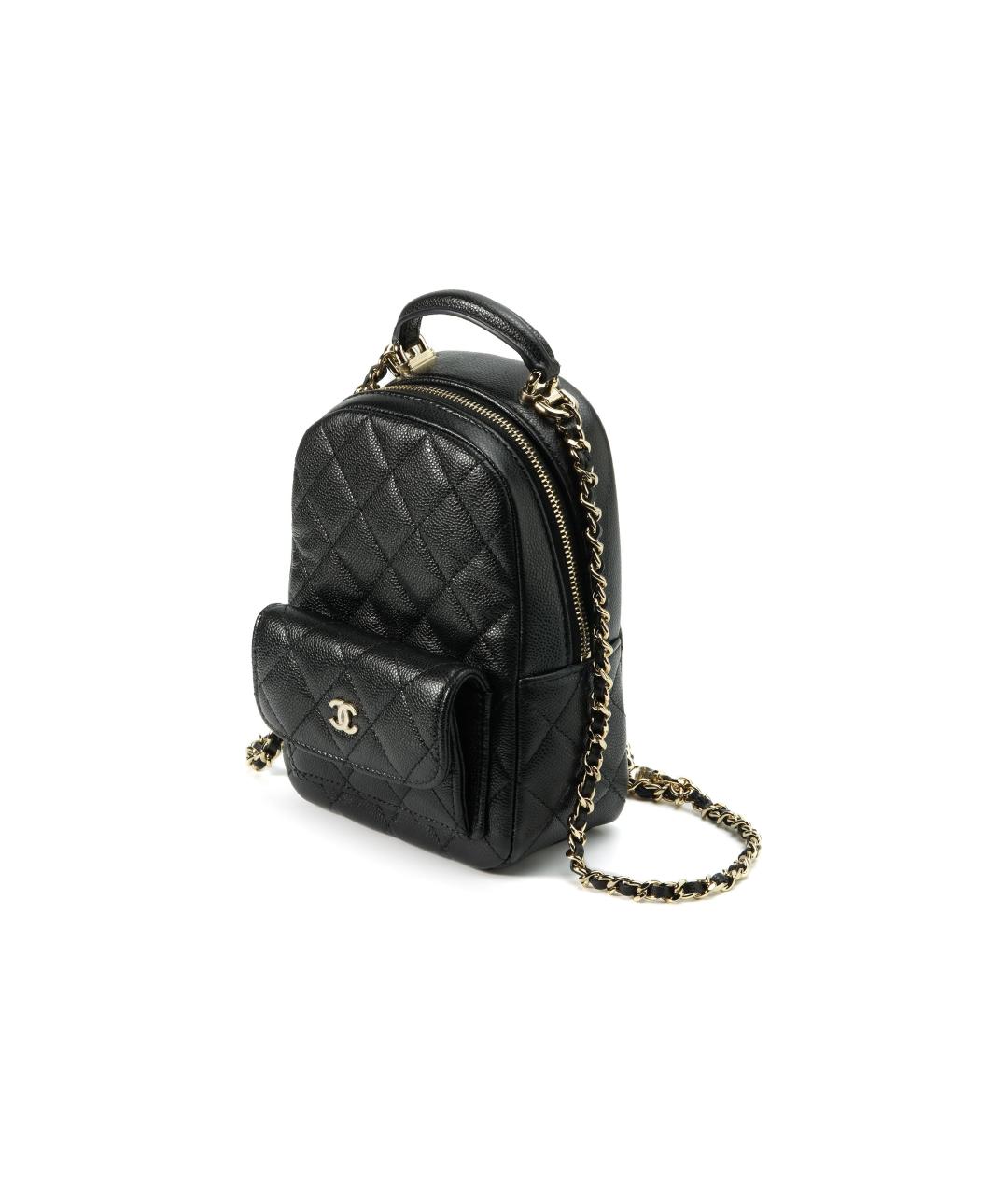 CHANEL Черный кожаный рюкзак, фото 2