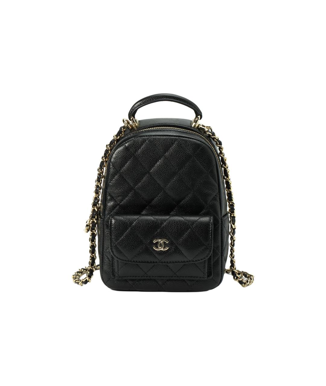 CHANEL Черный кожаный рюкзак, фото 6