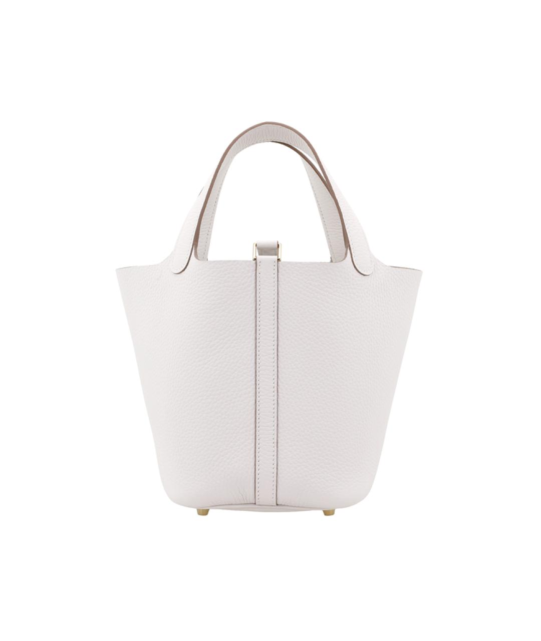 HERMES Белая кожаная сумка через плечо, фото 5