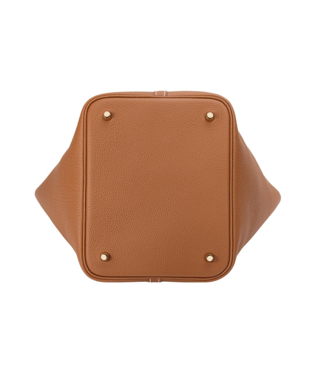 HERMES Коричневая кожаная сумка через плечо, фото 5