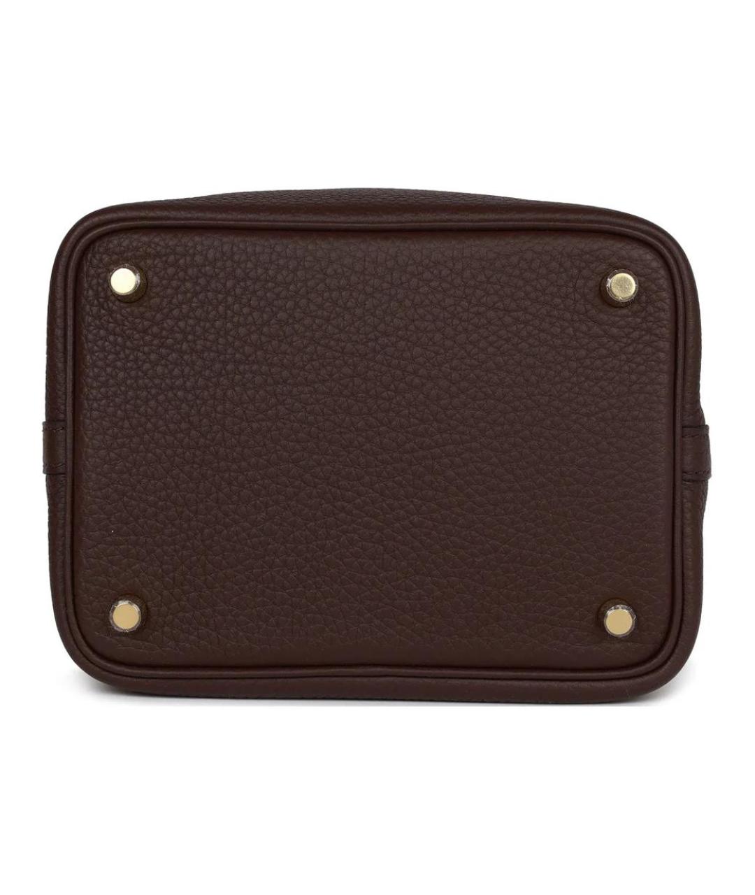 HERMES Бордовая кожаная сумка через плечо, фото 5