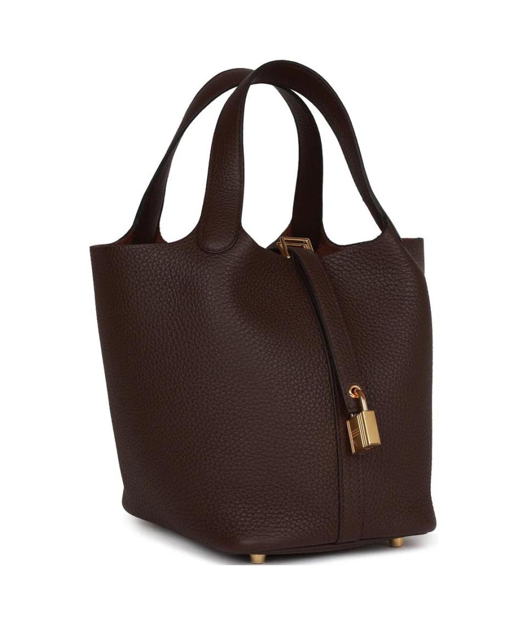 HERMES Бордовая кожаная сумка через плечо, фото 3