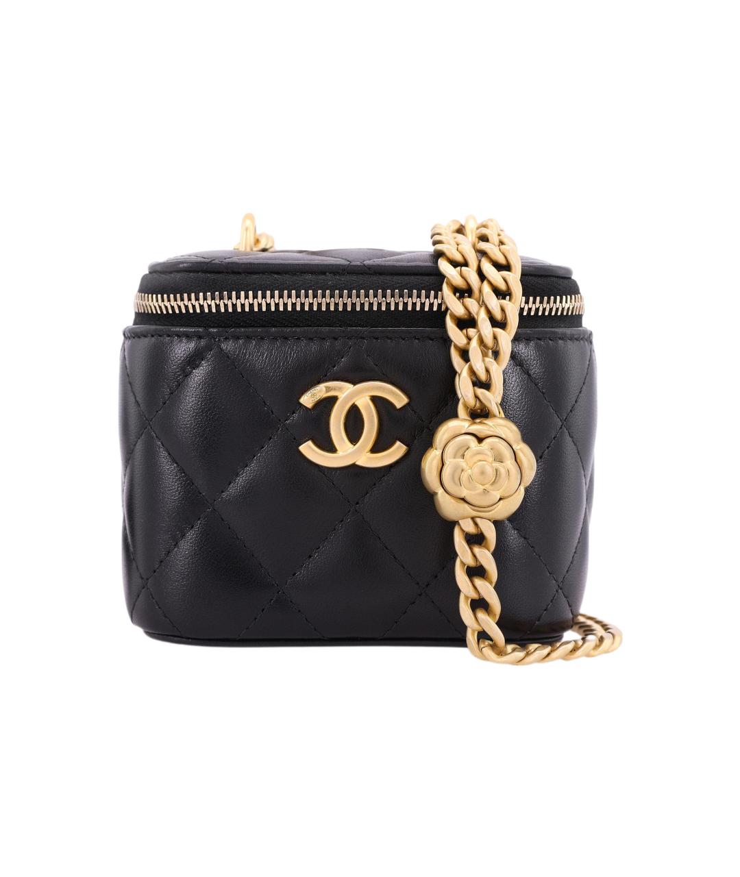 CHANEL Черная кожаная сумка через плечо, фото 6