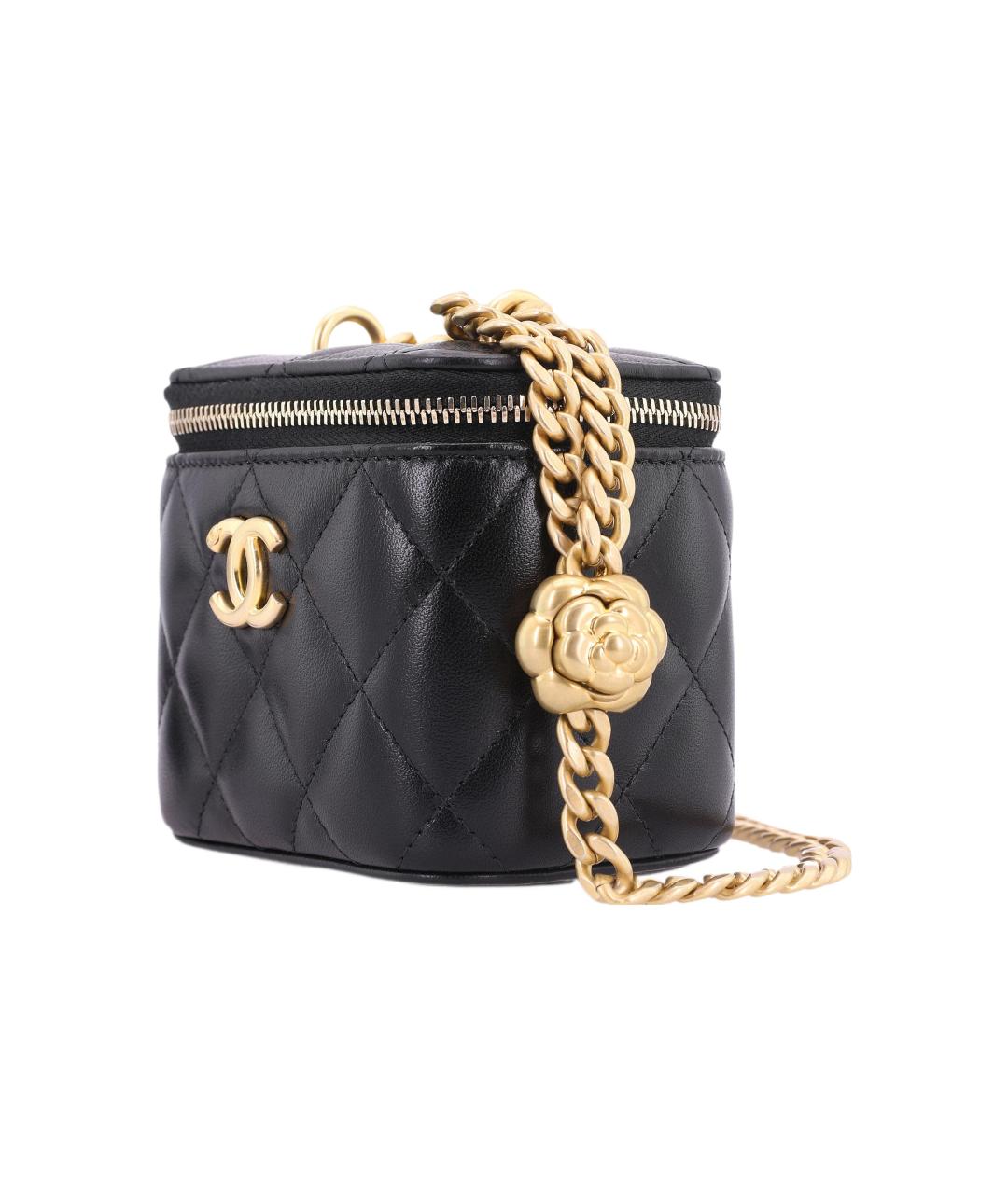 CHANEL Черная кожаная сумка через плечо, фото 2