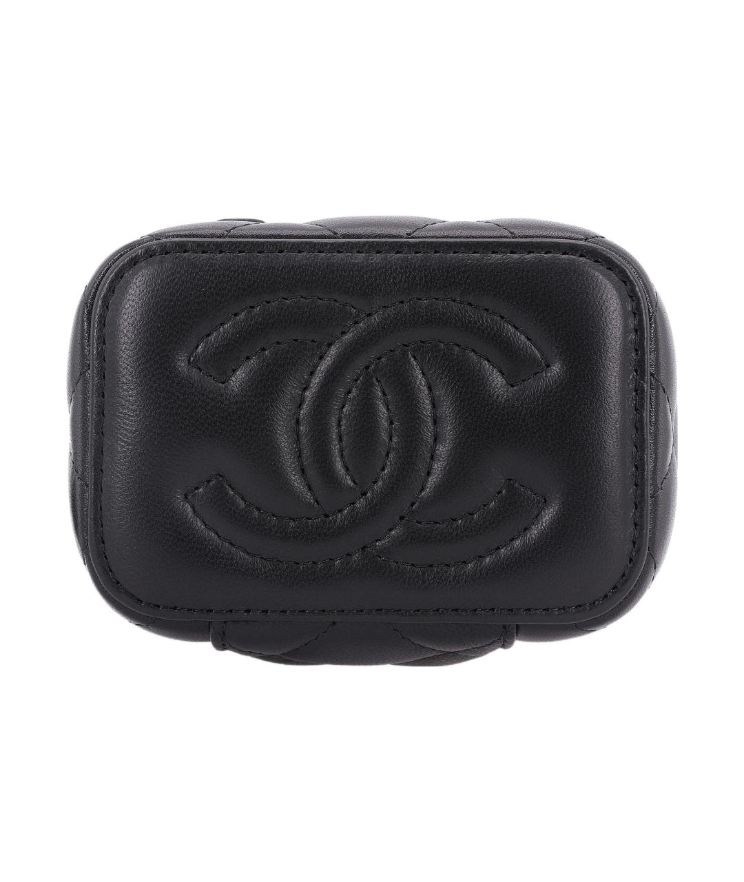 CHANEL Черная кожаная сумка через плечо, фото 4