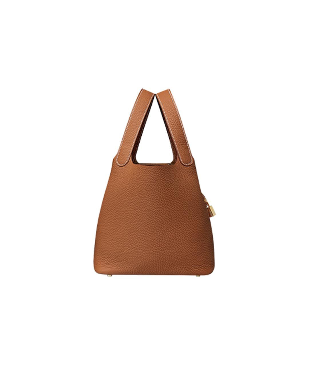 HERMES Коричневая кожаная сумка через плечо, фото 3