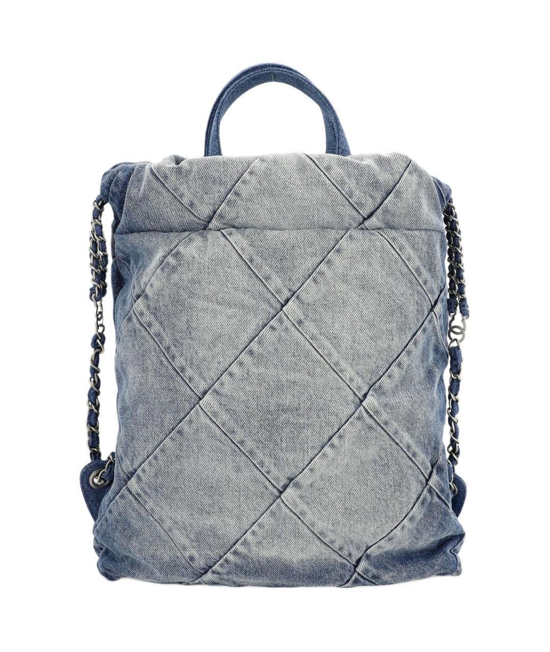 CHANEL Синий деним рюкзак, фото 2