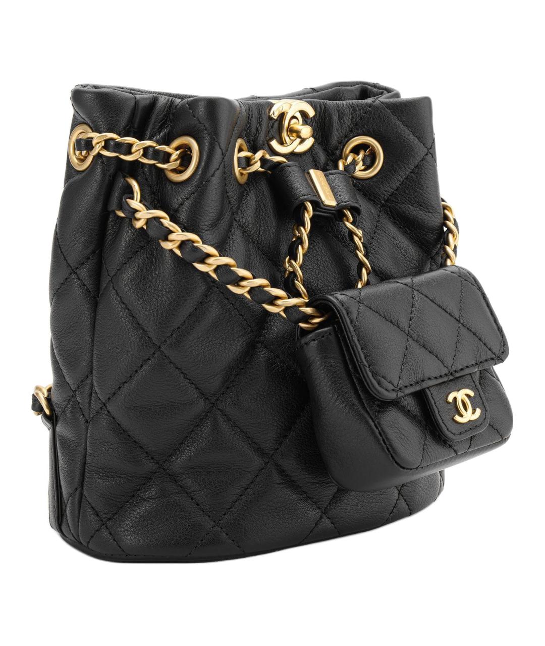 CHANEL Черный кожаный рюкзак, фото 2