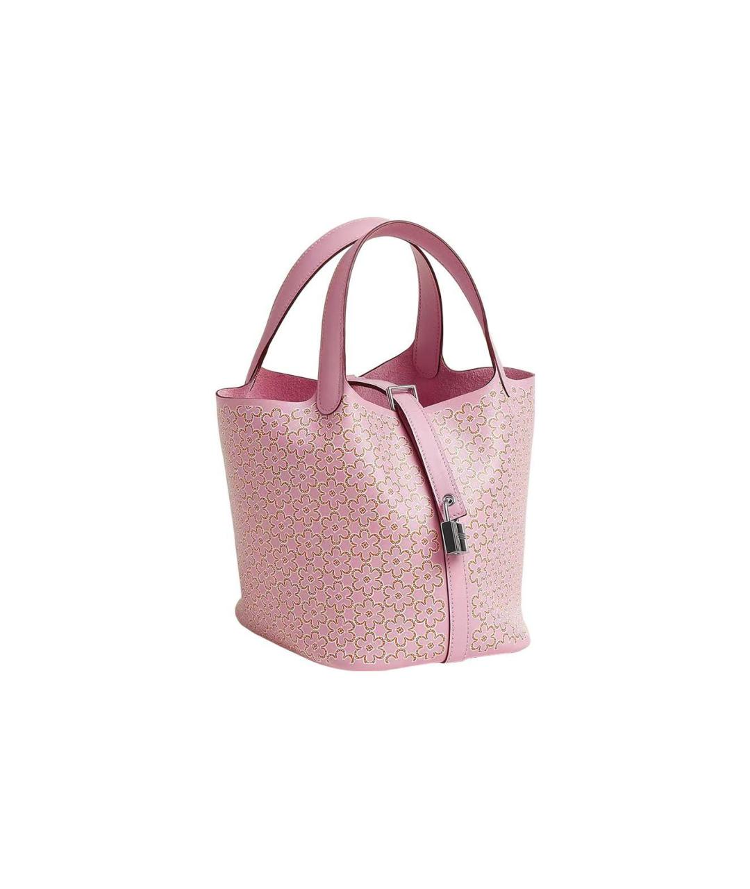 HERMES Розовая кожаная сумка через плечо, фото 2