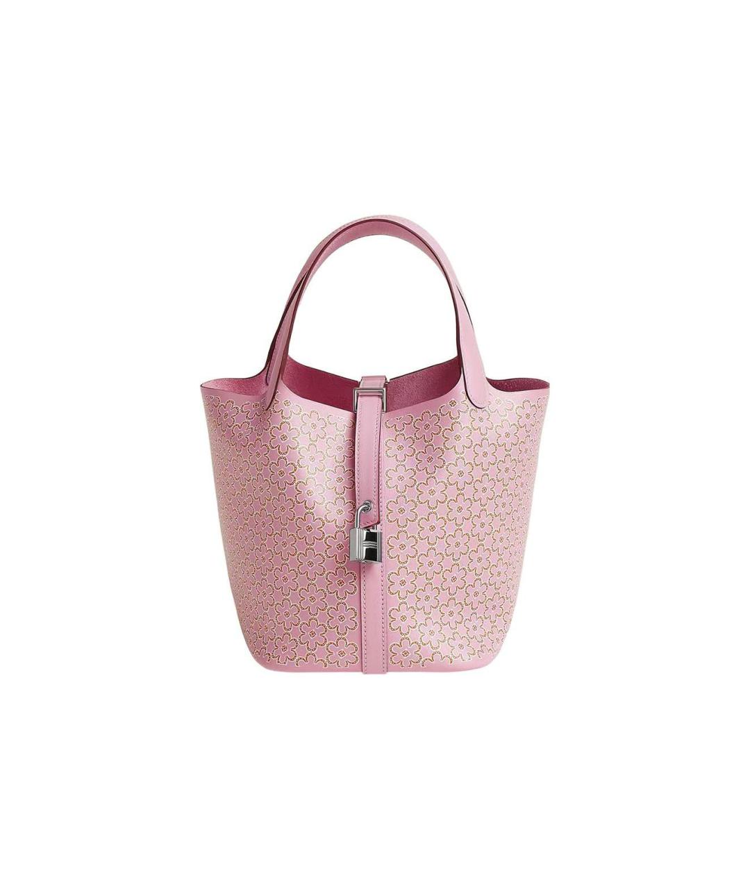 HERMES Розовая кожаная сумка через плечо, фото 6