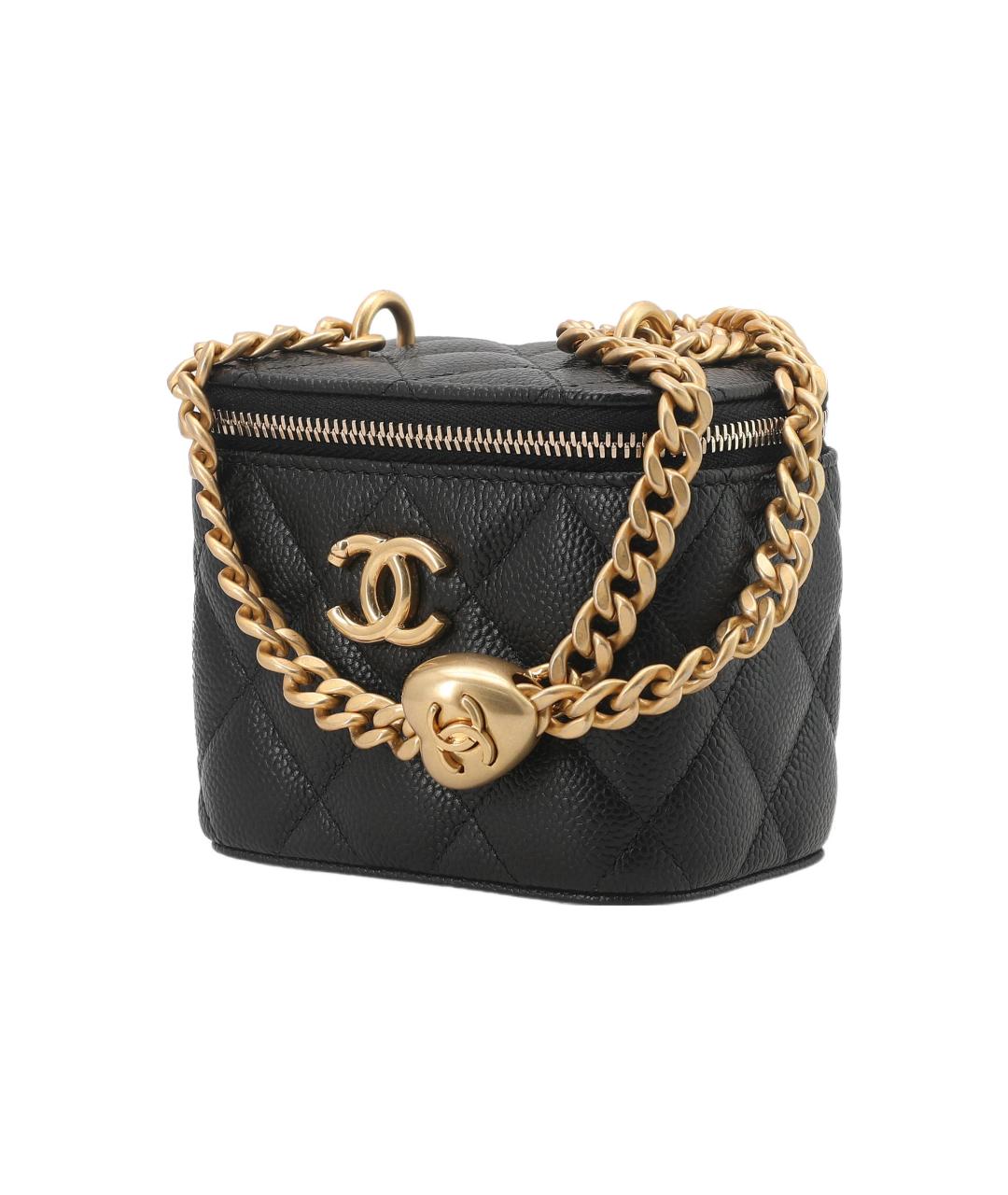 CHANEL Черная кожаная сумка через плечо, фото 3