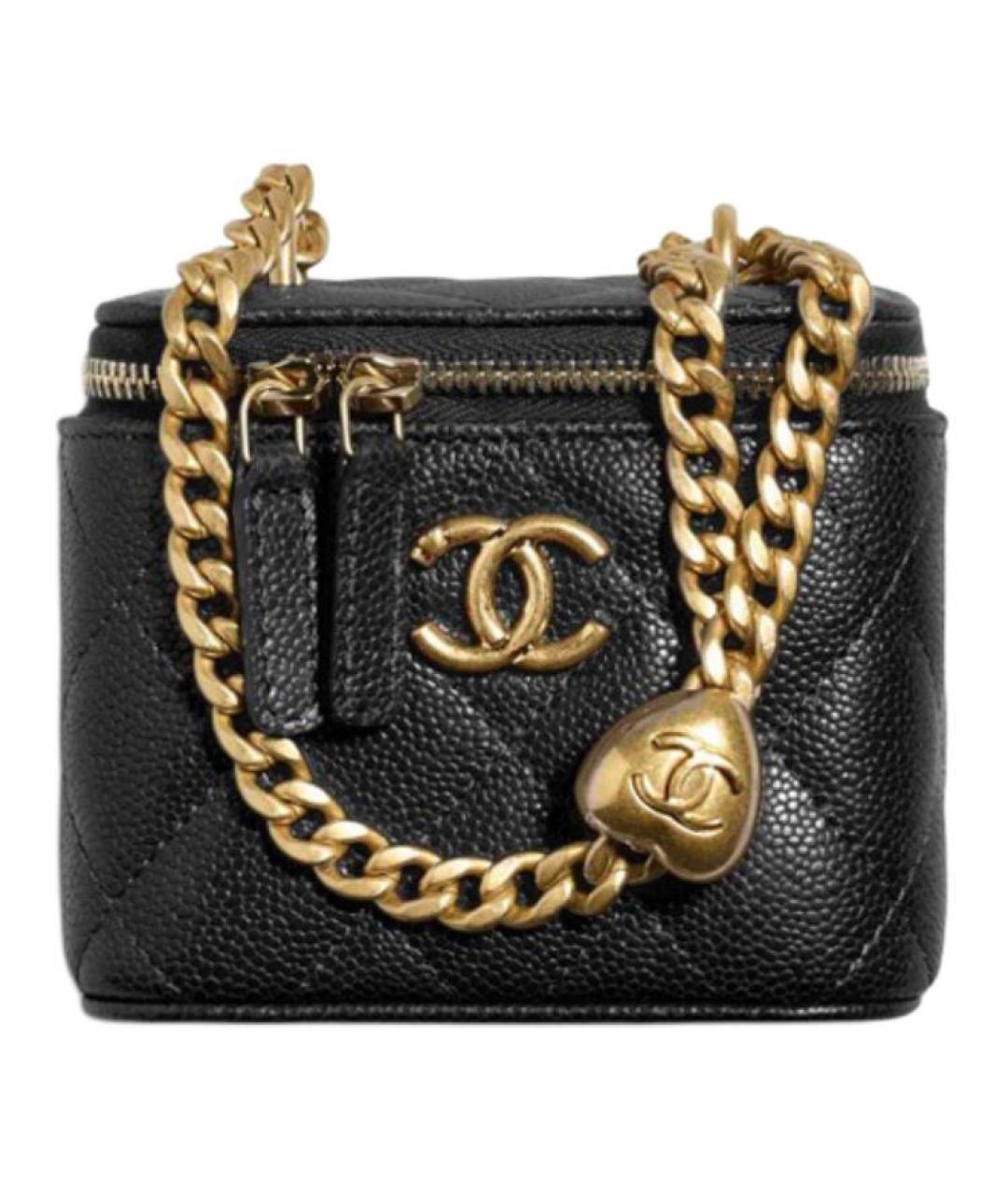 CHANEL Черная кожаная сумка через плечо, фото 2